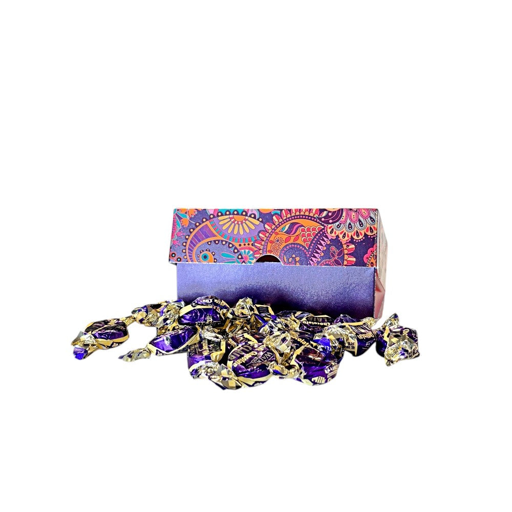 250g Rectangular Box Pattern of Walkers Milk Chocolate Eclairs
