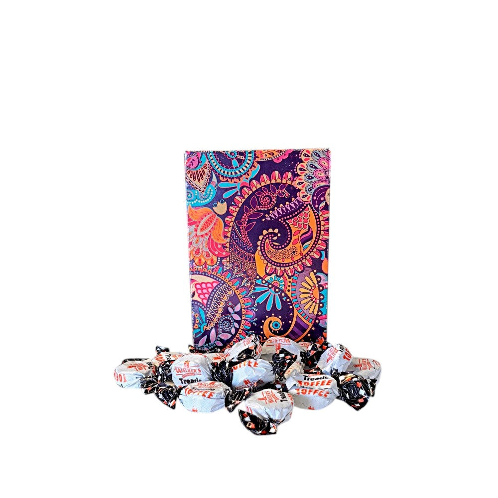 250g Rectangular Box Pattern of Walkers Treacle Dabs Toffee