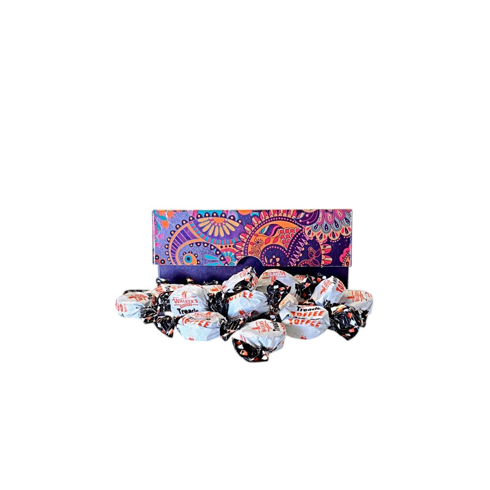 250g Rectangular Box Pattern of Walkers Treacle Dabs Toffee