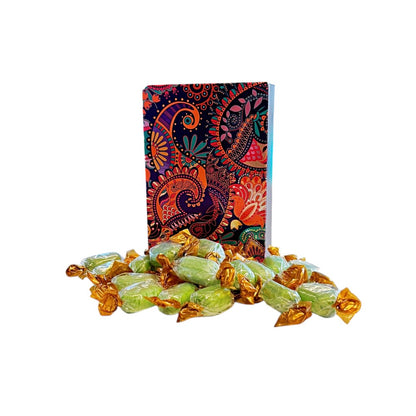 250g Rectangular Box Pattern of Hard Boiled Chocolate Limes Sweets