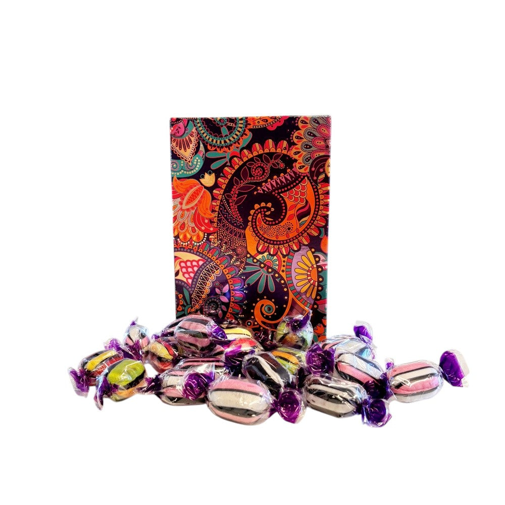 250g Rectangular Patterned Box of Buchanans Liquorice Assortment Sweets