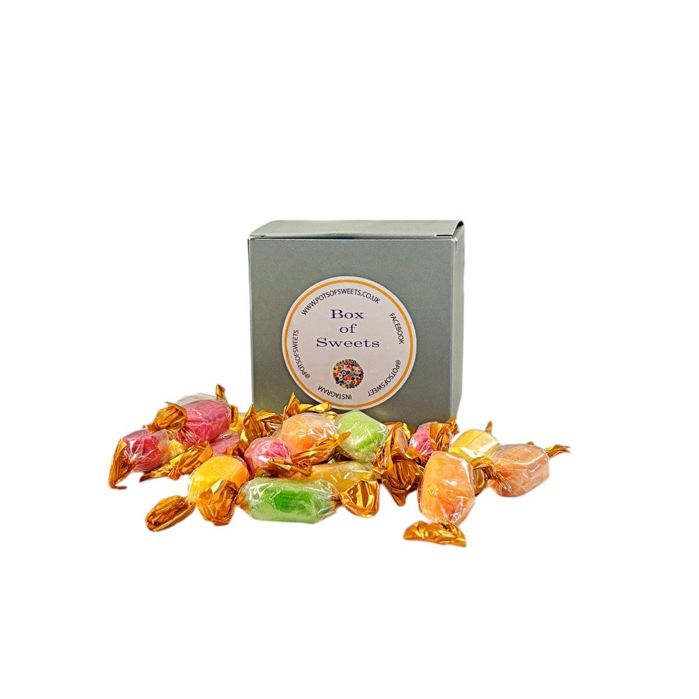 300g Square Box of Chocolate Fruits Sweets