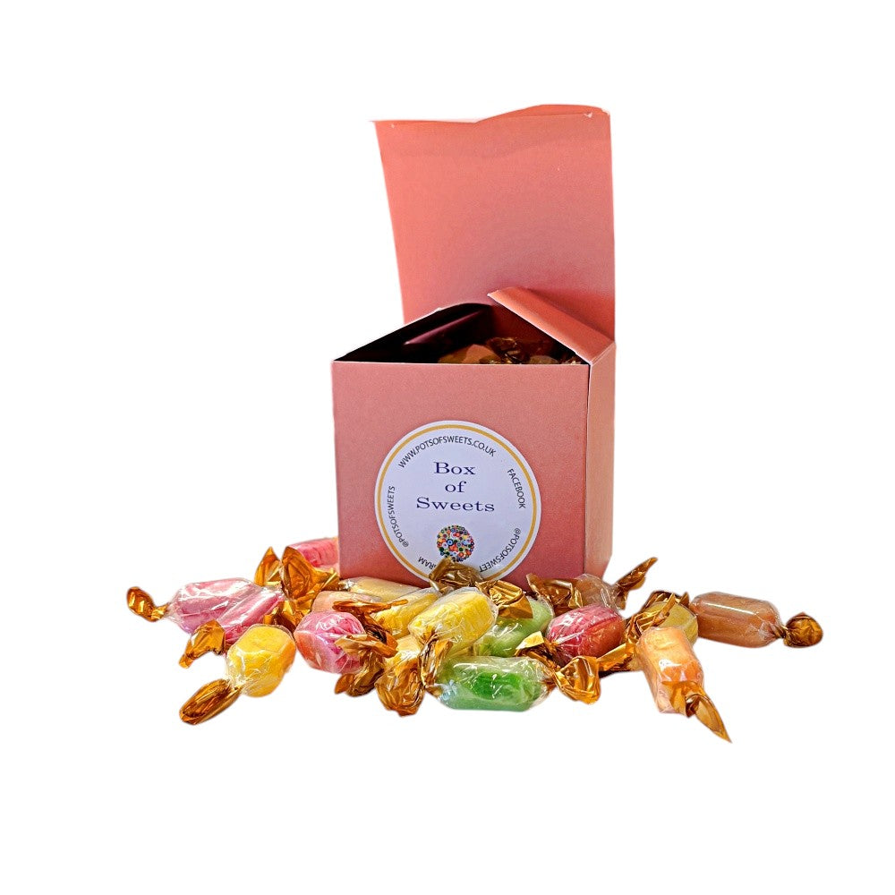 300g Square Box of Chocolate Fruits Sweets