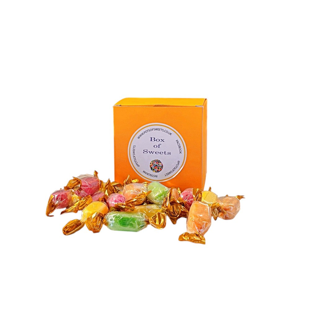 300g Square Box of Chocolate Fruits Sweets
