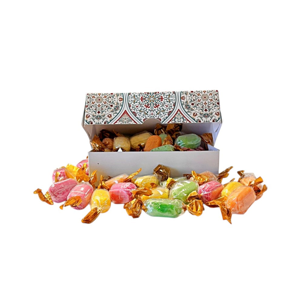 250g Rectangular Pattern Box of Chocolate Fruits Sweets