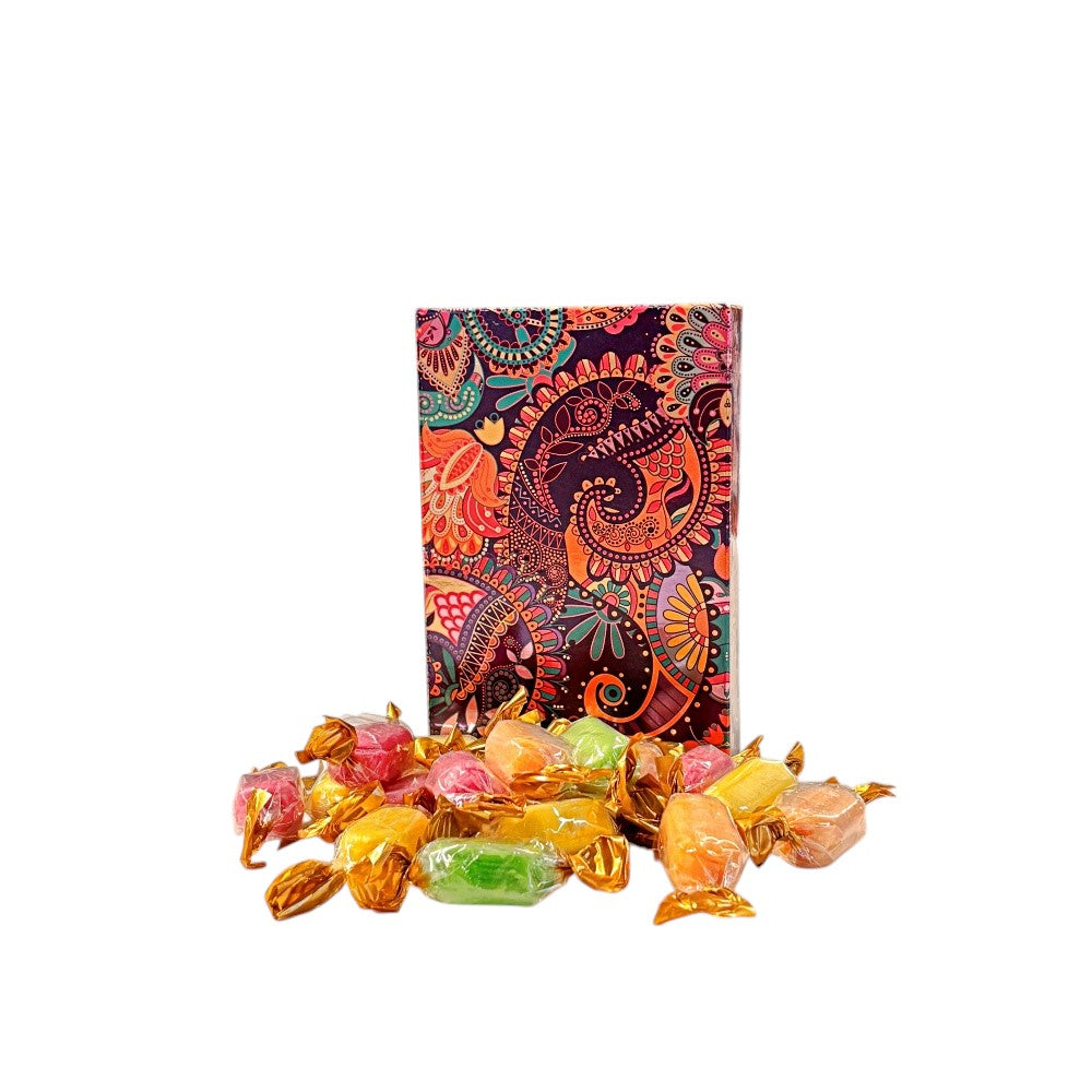 250g Rectangular Pattern Box of Chocolate Fruits Sweets