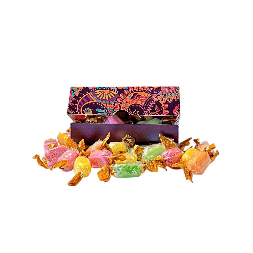 250g Rectangular Pattern Box of Chocolate Fruits Sweets