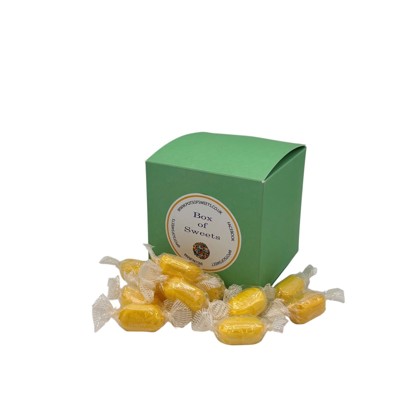 300g Square Box of Sherbet Lemon Sweets