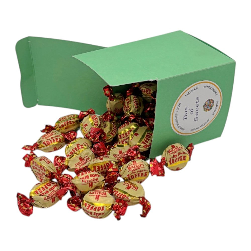 300g Square Box of Walker Nutty Brazil Toffee