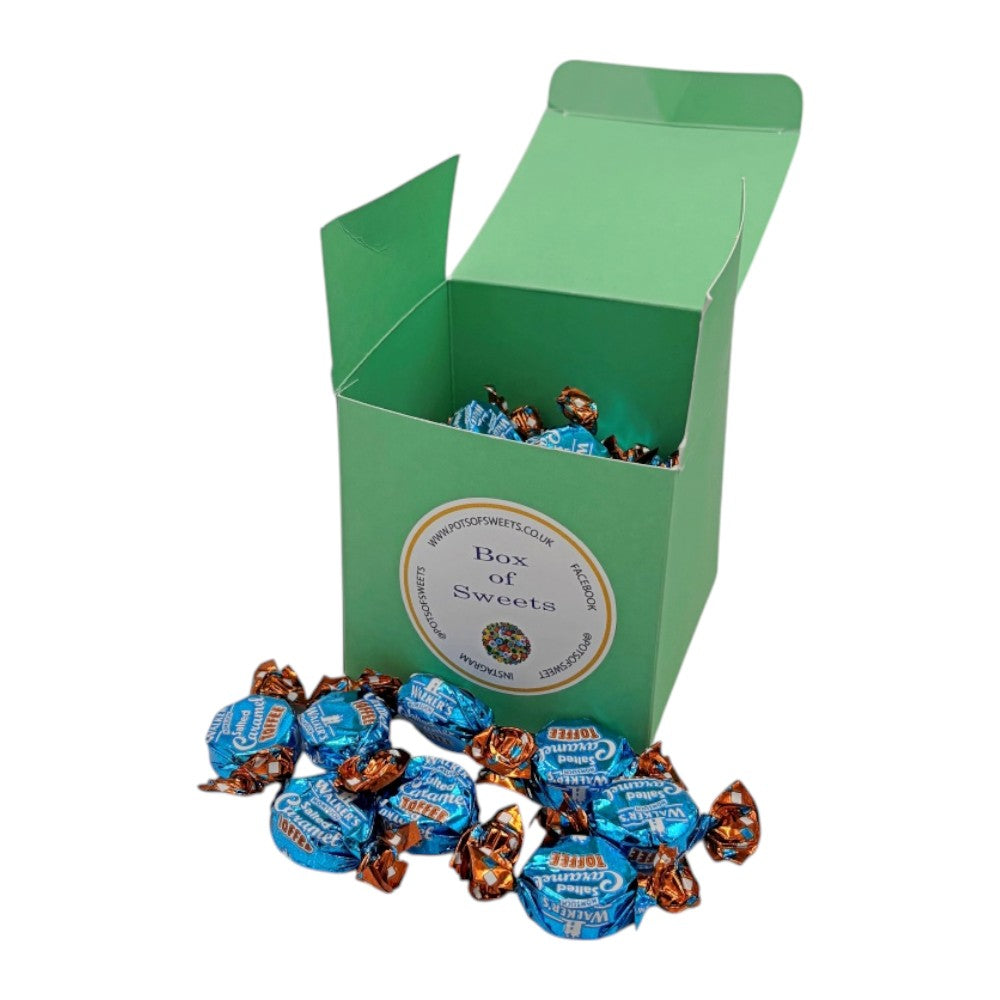 300g Square Box of Walkers Salted Caramel Toffee