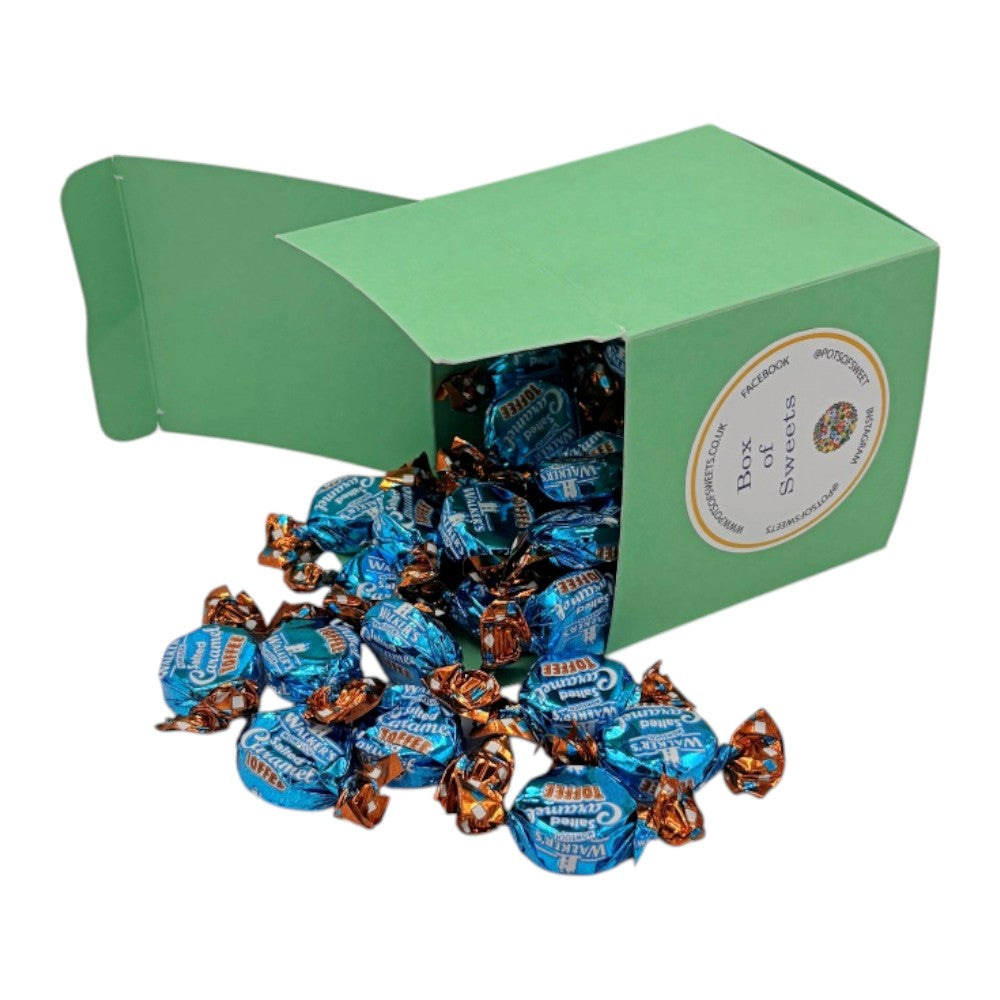 300g Square Box of Walkers Salted Caramel Toffee