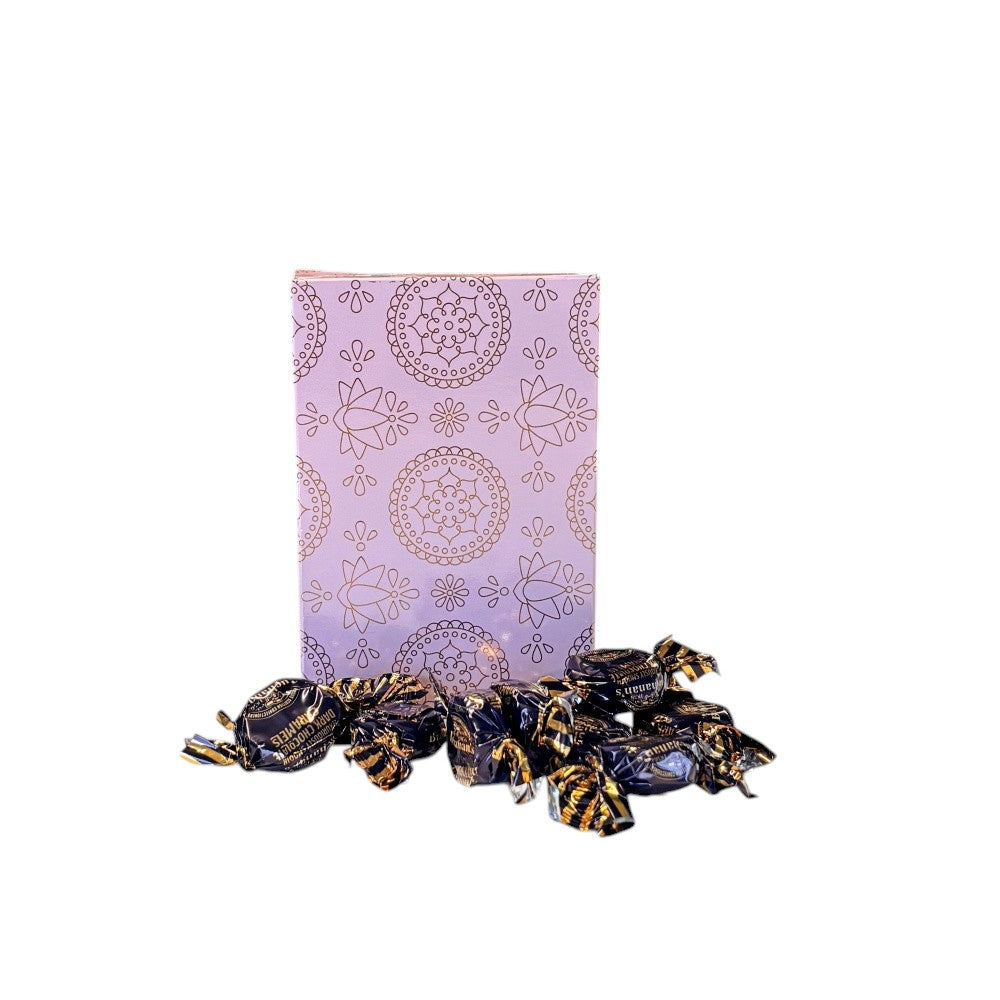 250g Rectangular Pattern Box of Buchanan's Chocolate Caramel Toffees