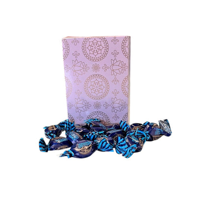 250g Rectangular Patterned Box of Buchanans Milk Chocolate Caramel Toffees