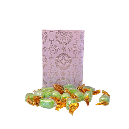 250g Rectangular Box Pattern of Hard Boiled Chocolate Limes Sweets