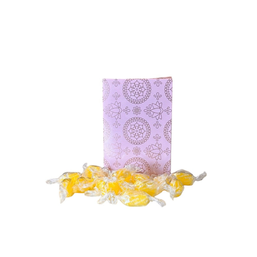 250g Rectangular Patterned Box of Sherbet Lemon Sweets