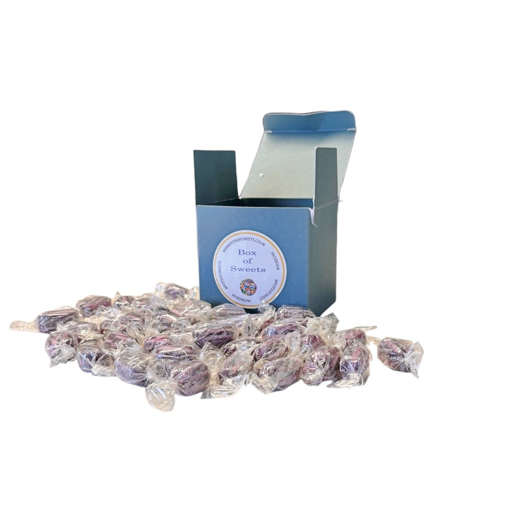 300g Square Box of Sugar Free Blackcurrant and Liquorice