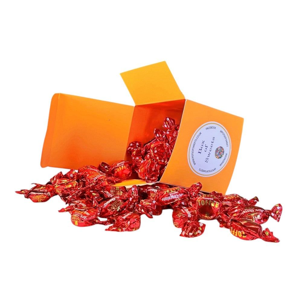 300g Square Box of Walkers Dark Chocolate Toffee