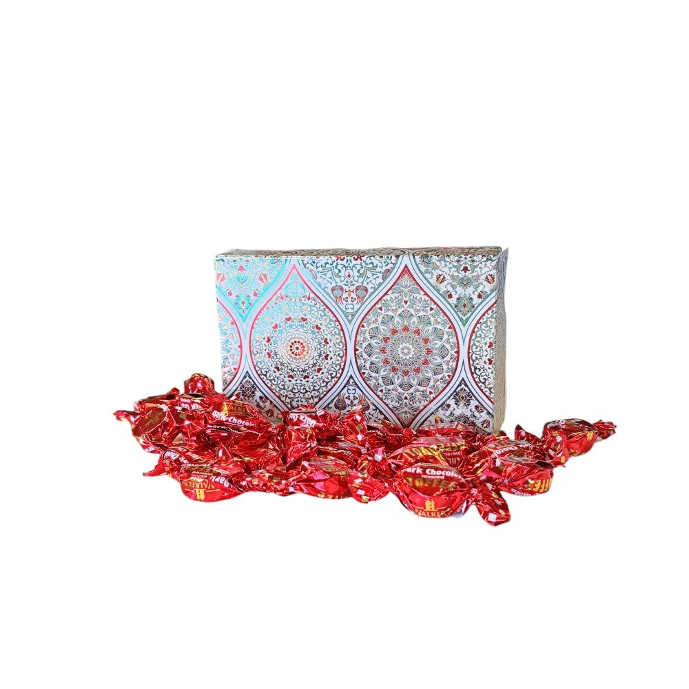 250g Rectangular Patterned Box of Walkers Dark Chocolate Toffee