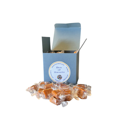 300g Square Box of Bristows Salted Caramel Fudge