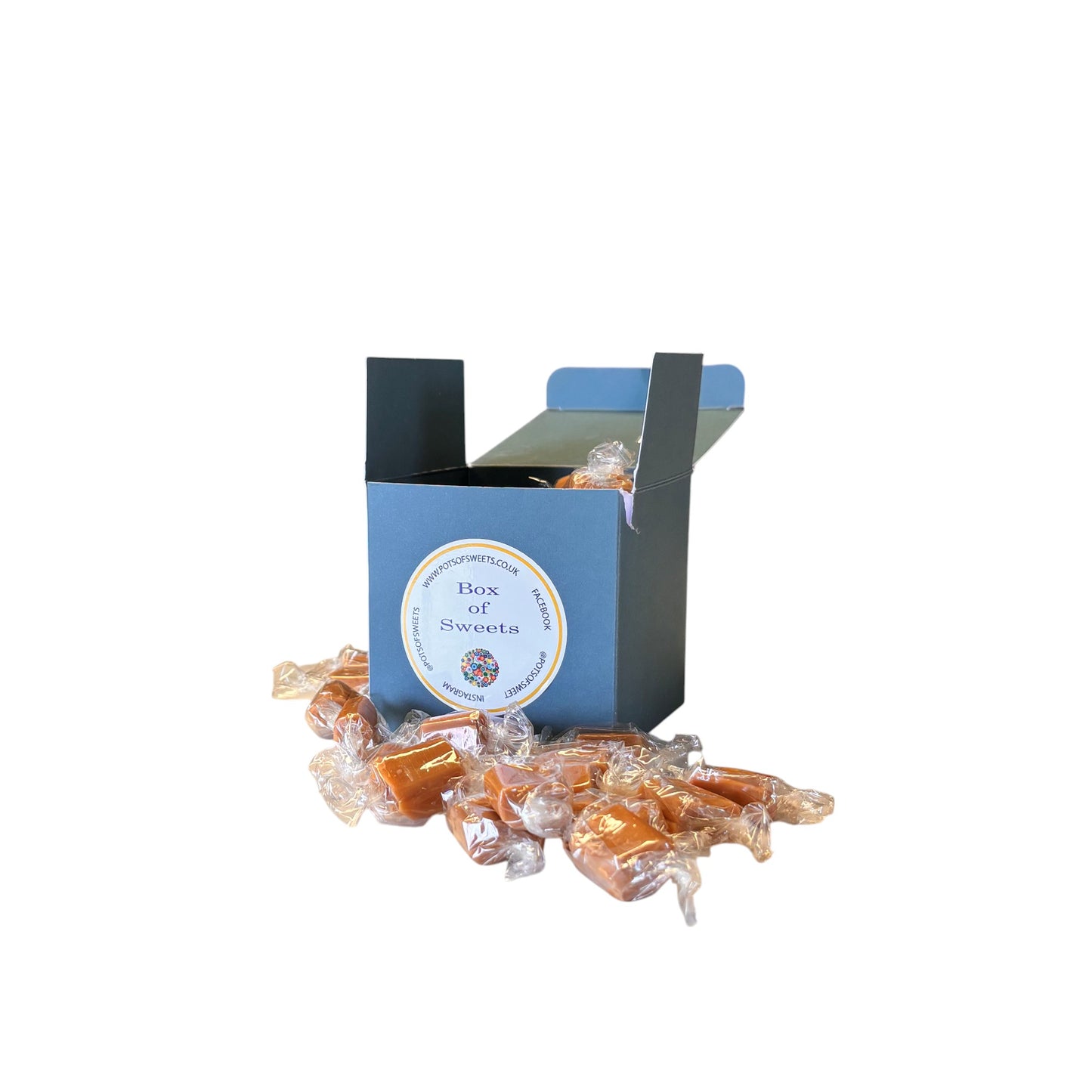 300g Square Box of Bristows Salted Caramel Fudge