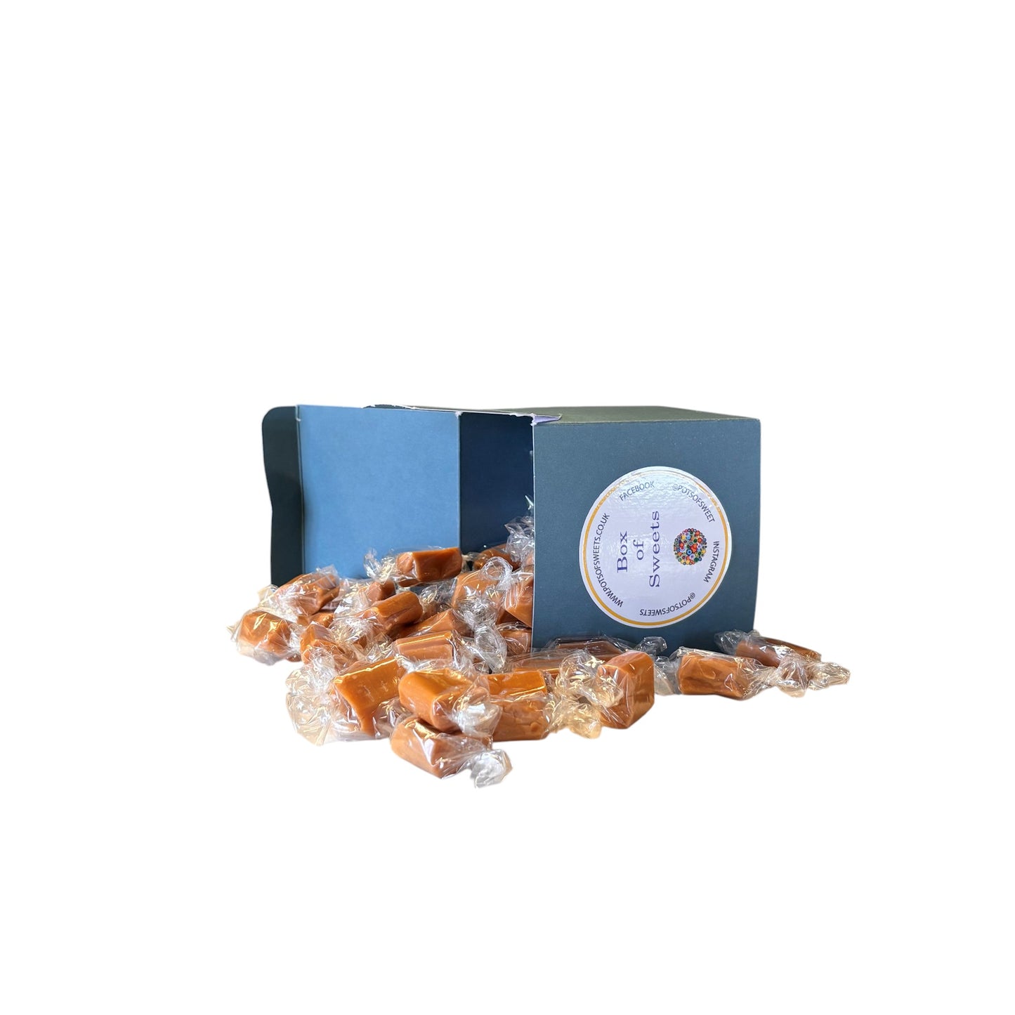 300g Square Box of Bristows Salted Caramel Fudge