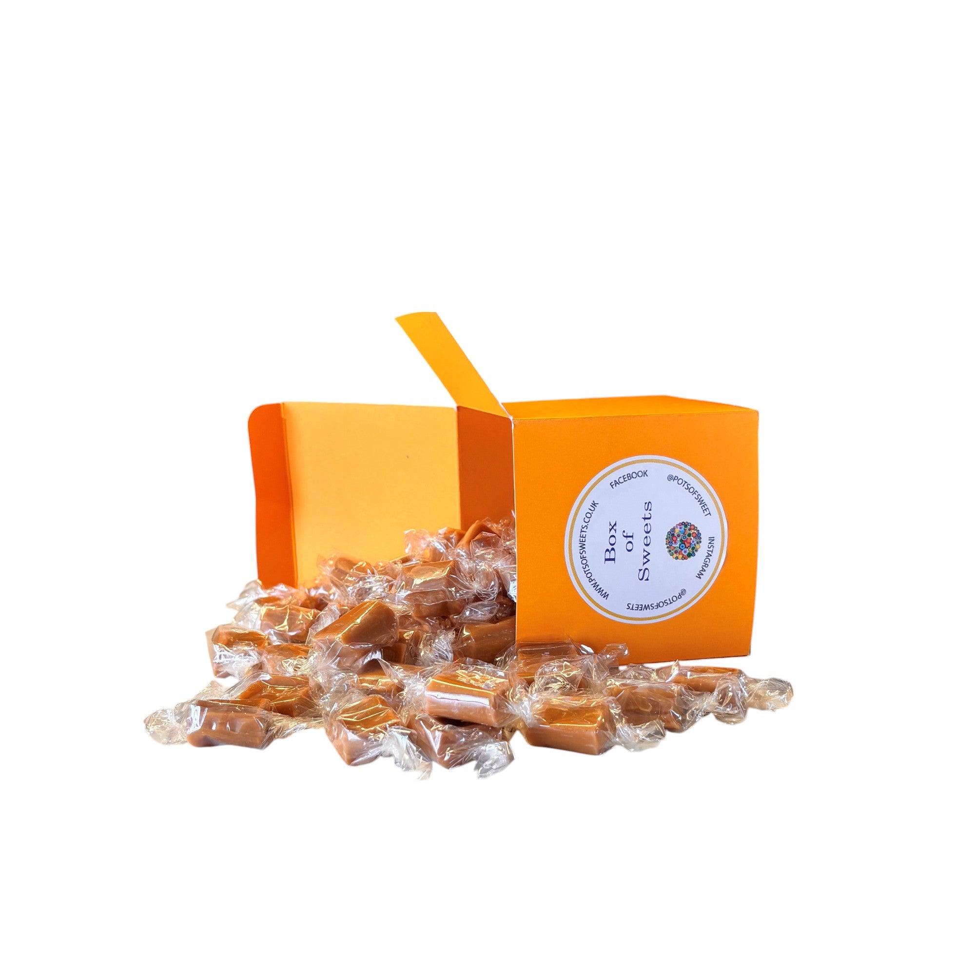 300g Square Box of Bristows Salted Caramel Fudge