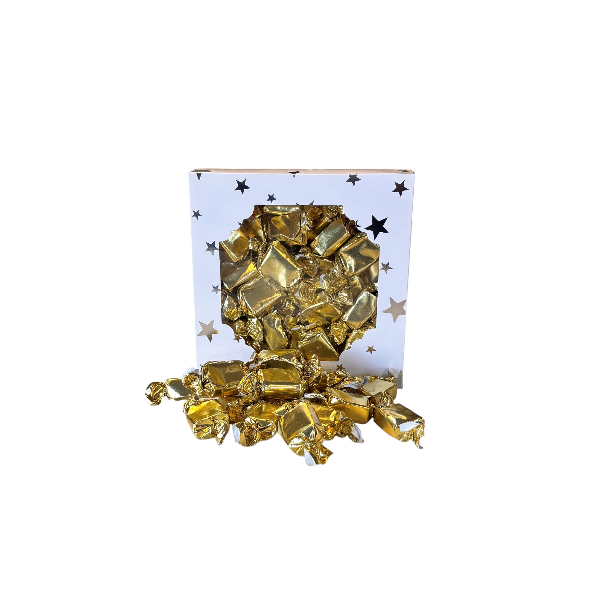 300g Square Star Patterned Box of Bristows Clotted Cream Toffee