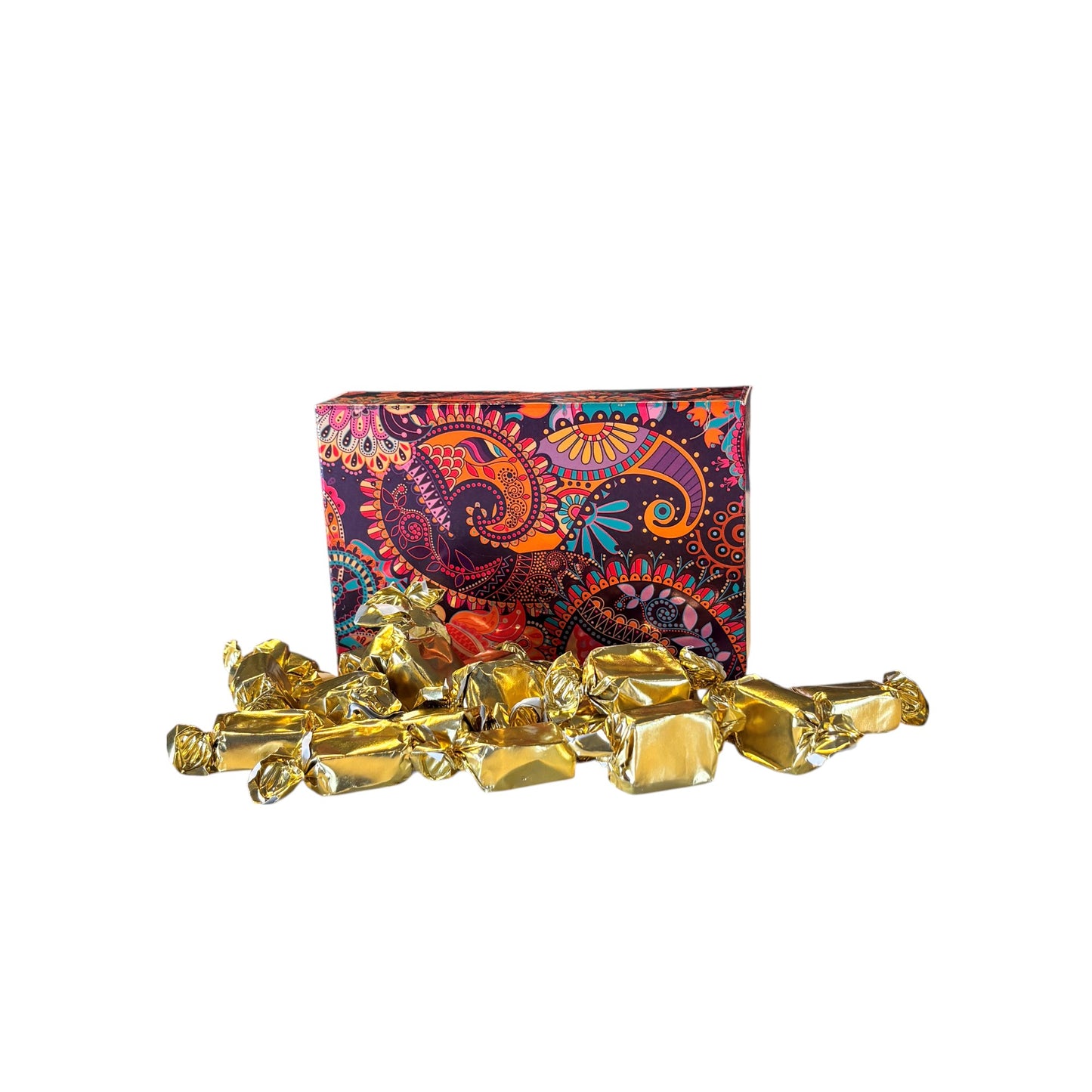 250g Rectangular Patterned Box of Bristows Clotted Cream Toffee