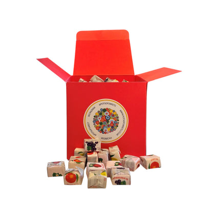 300g Square Box of Fruity Chews Fruit Caramels