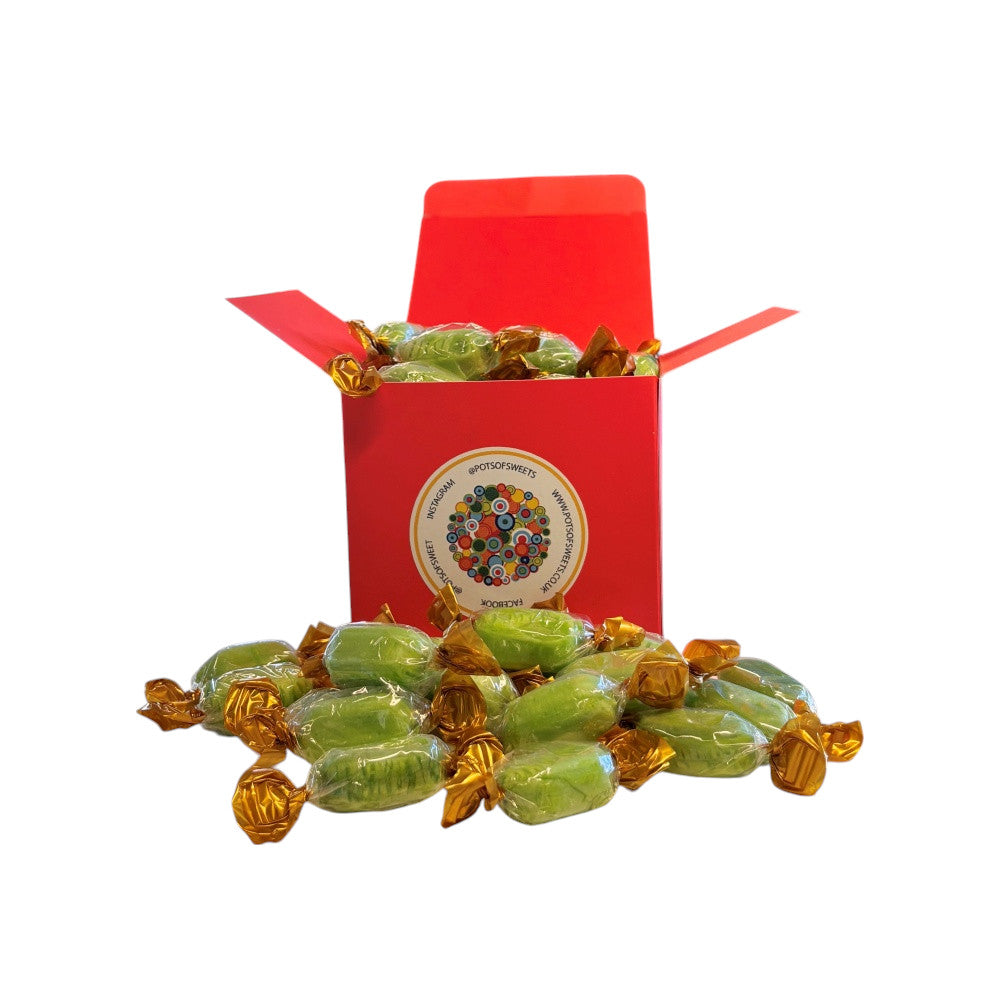 300g Square Box of Hard Boiled Chocolate Limes Sweets