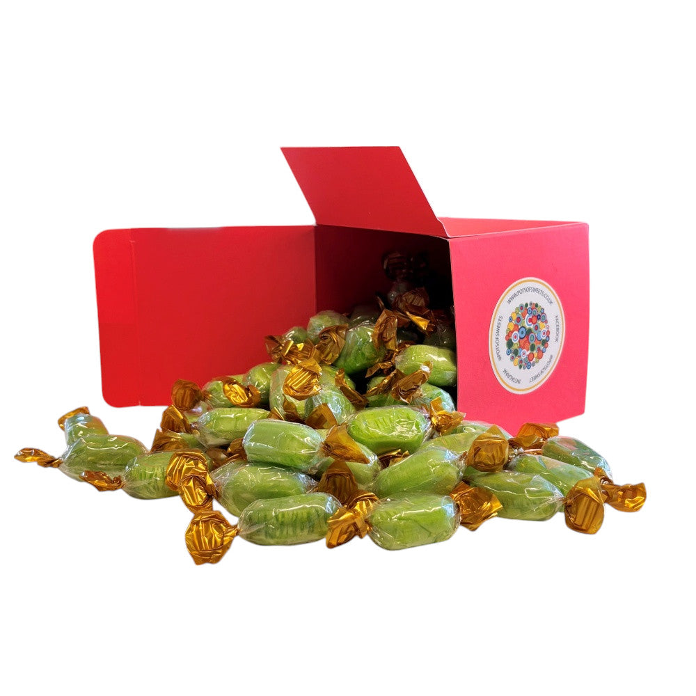 300g Square Box of Hard Boiled Chocolate Limes Sweets