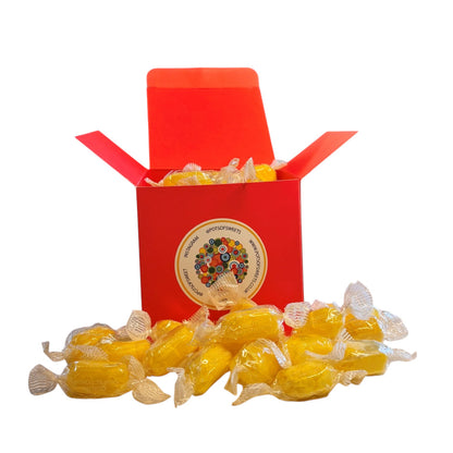 300g Square Box of Sherbet Lemon Sweets