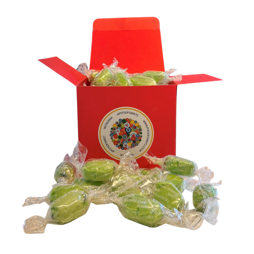 300g Square Box of Sugar Free Chocolate Limes Sweets