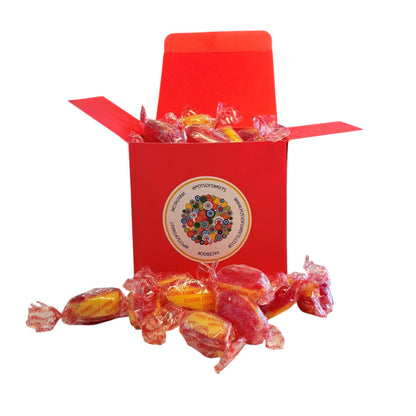 300g Square Box of Sugar Free Rhubarb and Custard