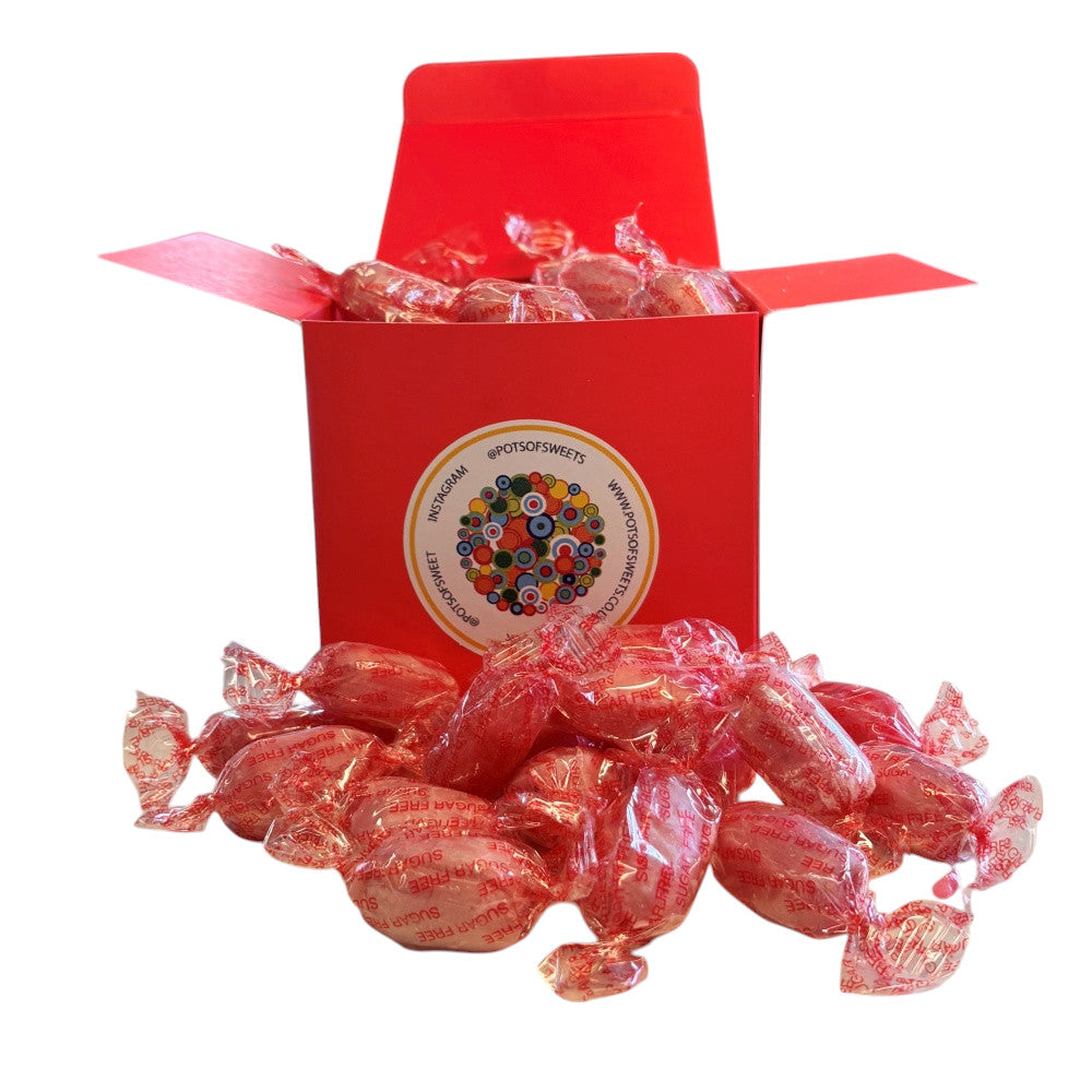 300g Square Box of Sugar Free Strawberry Sherbets Sweets