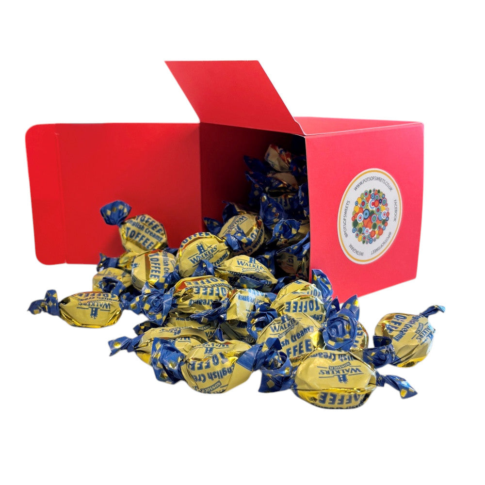 300g Square Box of Walkers English Creamy Toffee