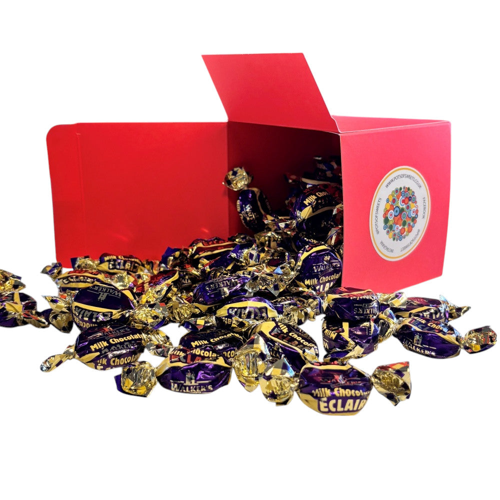 300g Square Box of Walkers Milk Chocolate Eclairs