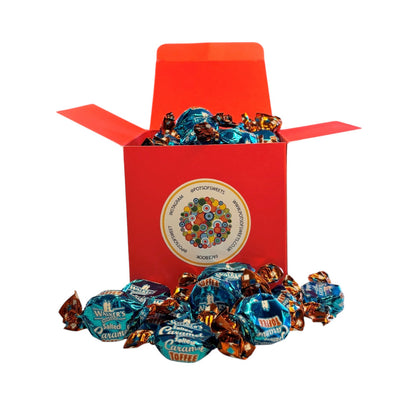 300g Square Box of Walkers Salted Caramel Toffee