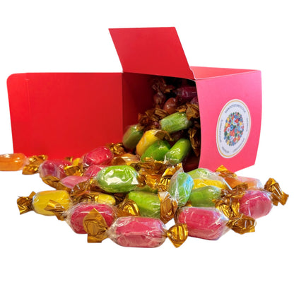 300g Square Box of Chocolate Fruits Sweets