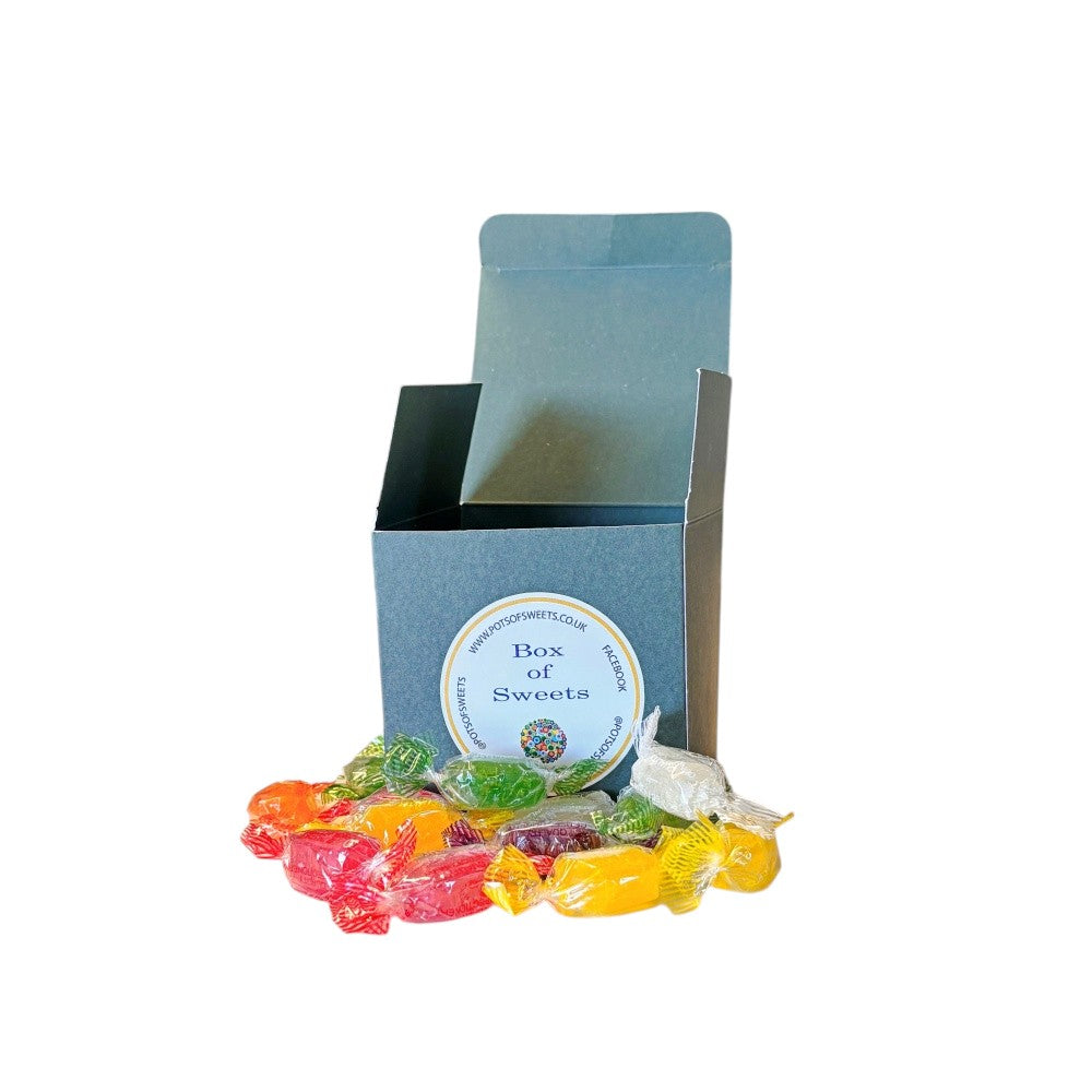 300g Square Box of Hard Boiled Fruit Drops Sweet