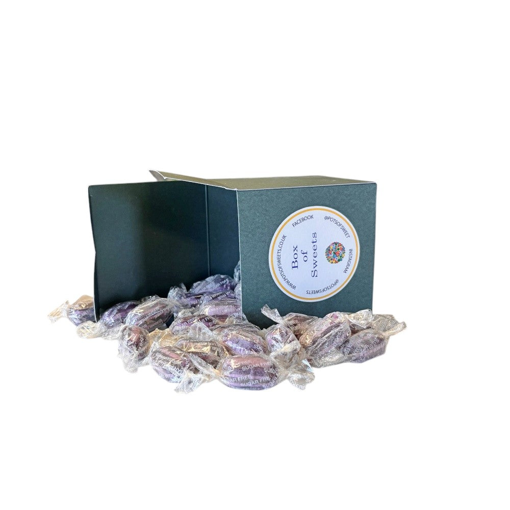 300g Square Box of Sugar Free Blackcurrant and Liquorice