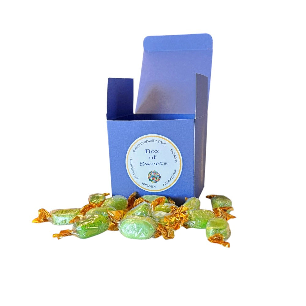 300g Square Box of Hard Boiled Chocolate Limes Sweets