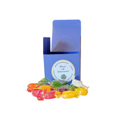 300g Square Box of Hard Boiled Fruit Drops Sweet