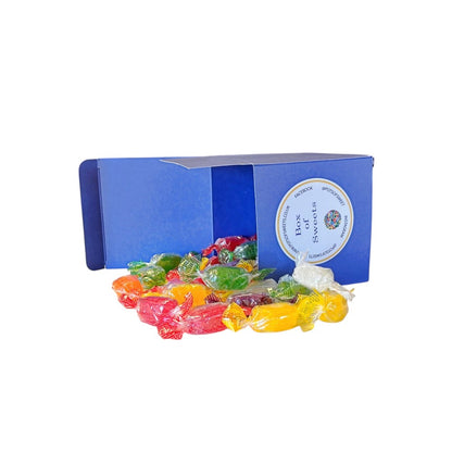 300g Square Box of Hard Boiled Fruit Drops Sweet