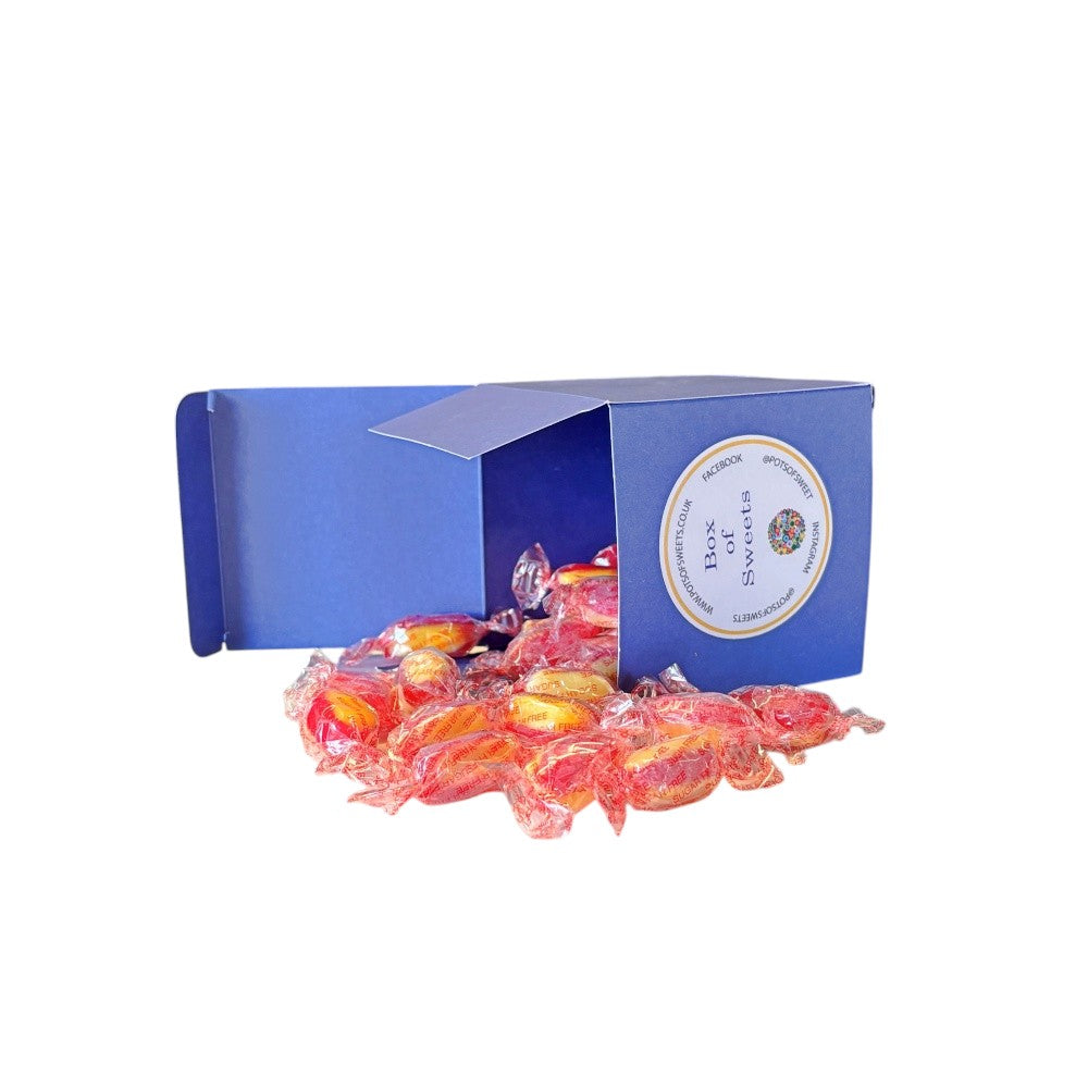 300g Square Box of Sugar Free Rhubarb and Custard