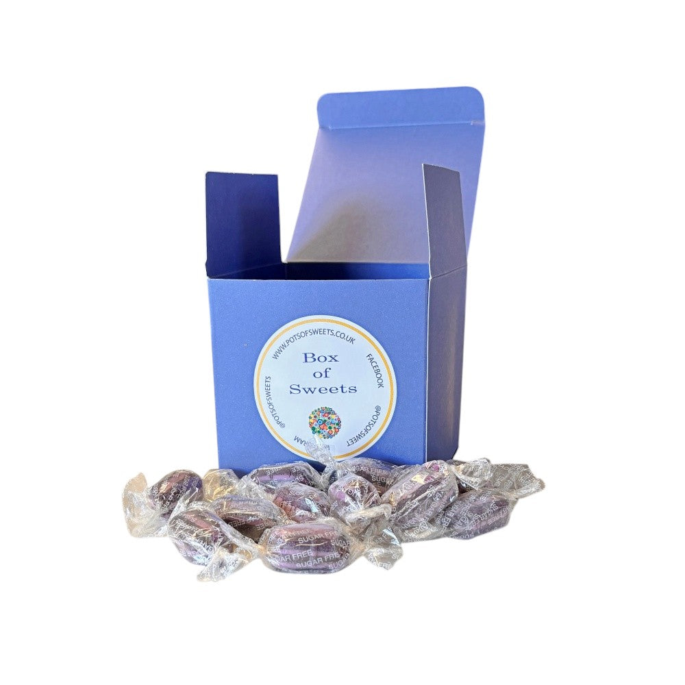 300g Square Box of Sugar Free Blackcurrant and Liquorice