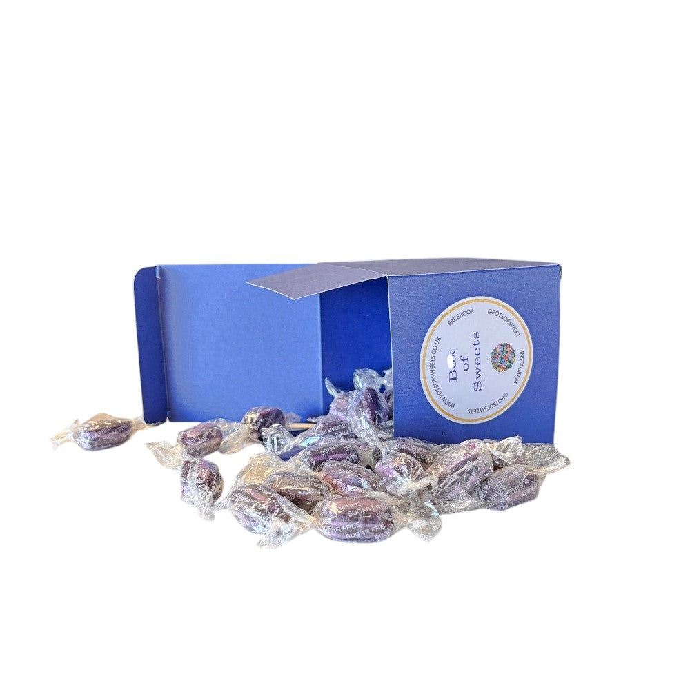 300g Square Box of Sugar Free Blackcurrant and Liquorice