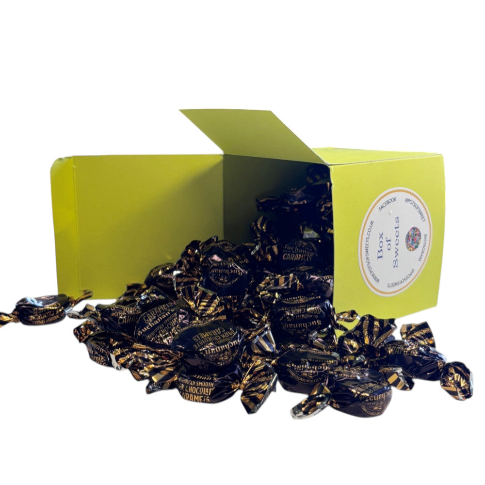 300g Square Box of Buchanan's Chocolate Caramel Toffees