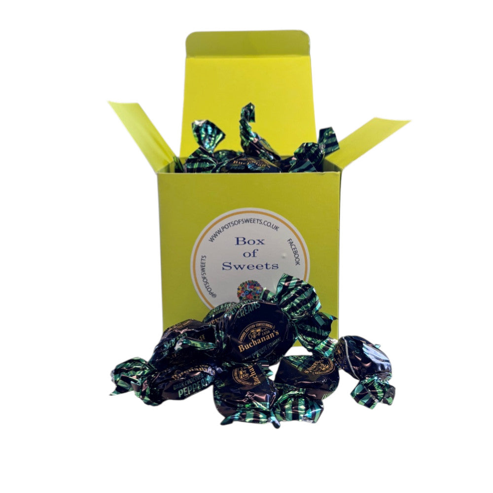 300g Square Box of Buchanan's Chocolate Peppermint Creams