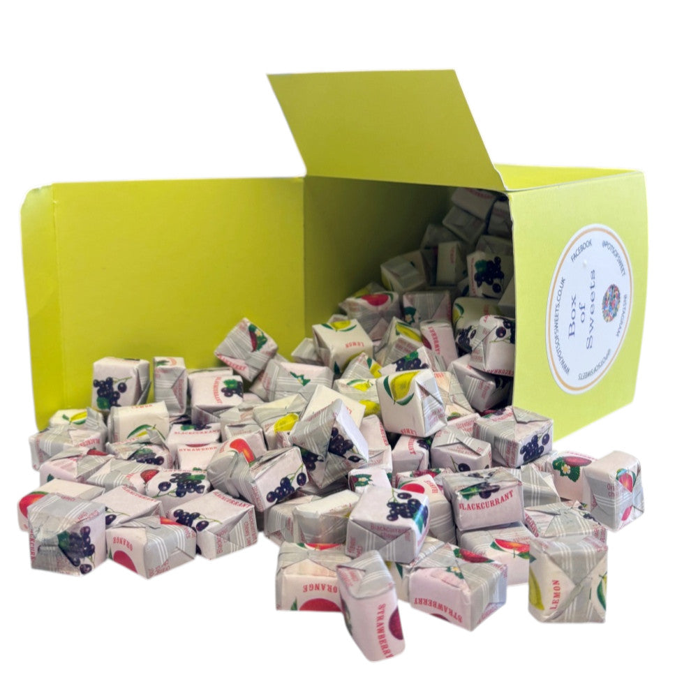 300g Square Box of Fruity Chews Fruit Caramels